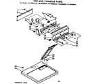 Kenmore 11076483410 top and console parts diagram