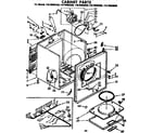 Kenmore 11076483420 cabinet parts diagram