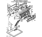 Kenmore 11076490210 top and console assembly diagram