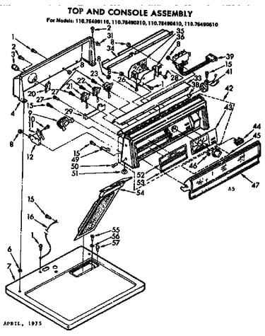 Top and console assembly