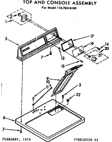 Top and console assembly
