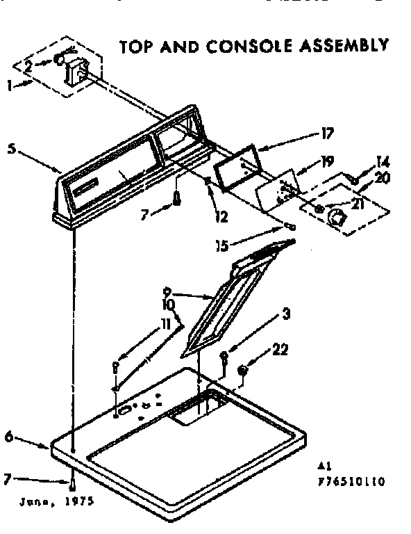 TOP AND CONSOLE ASSEMBLY