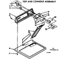 Kenmore 11076520110 top and console assembly diagram