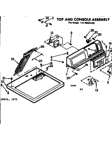 Top and console assembly