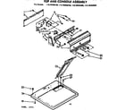 Kenmore 11076550100 top and console assembly diagram