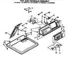 Kenmore 11076562600 top and console assembly diagram