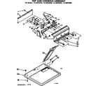 Kenmore 11076570400 top and console assembly diagram