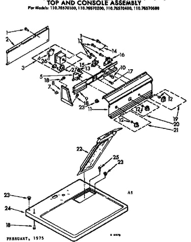 Top and console assembly