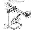 Kenmore 11076610100 top and console assembly diagram