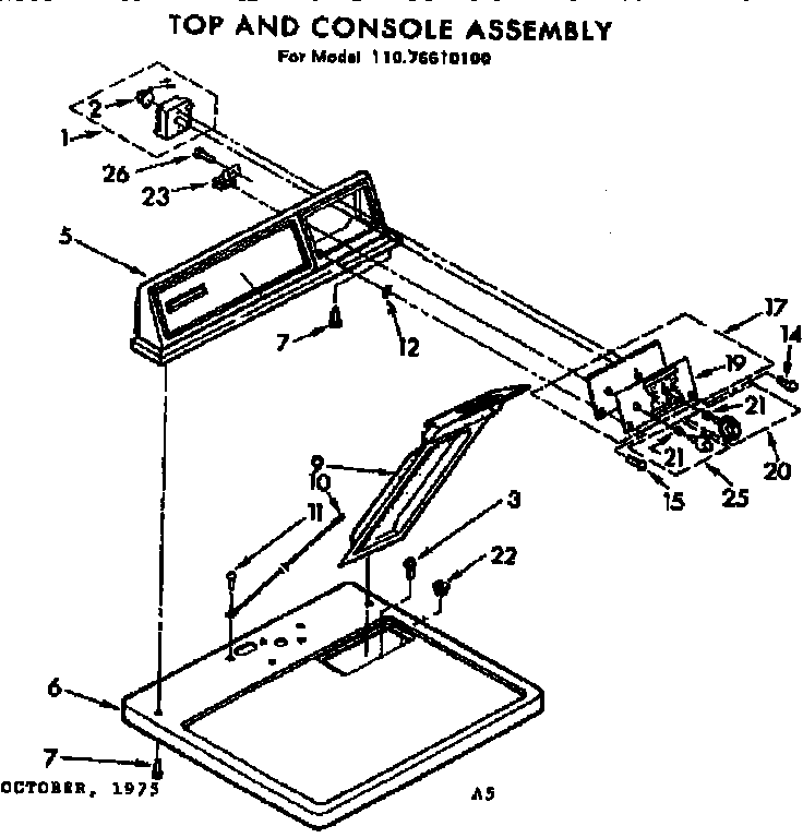 Top and console assembly