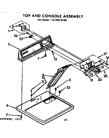 Top and console assembly