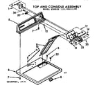 Kenmore 11076611100 top and console assembly diagram