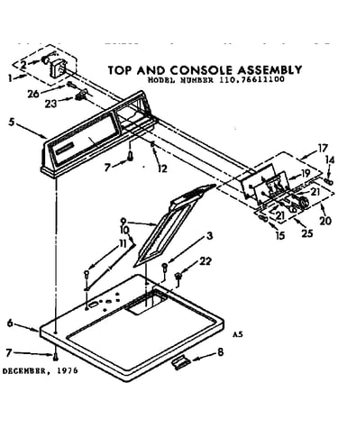 Top and console assembly