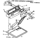 Kenmore 11076640100 top and console assembly diagram