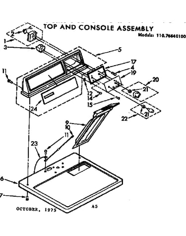Top and console assembly