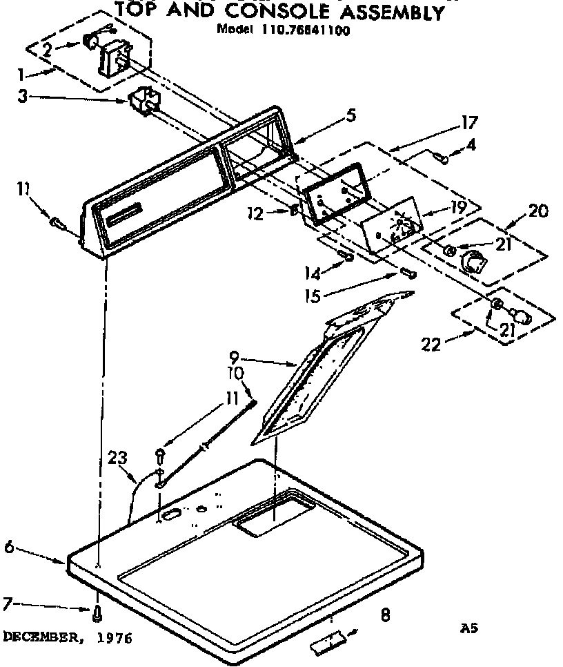 Top and console assembly