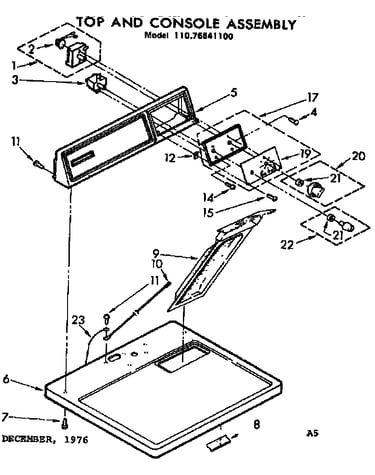Top and console assembly