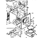 Kenmore 11076641100 cabinet assembly diagram