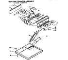 Kenmore 11076655100 top and console assembly diagram