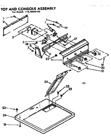 Top and console assembly