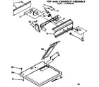 Kenmore 11076656100 top and console assembly diagram