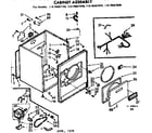 Kenmore 11076667400 cabinet asm diagram