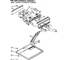 Kenmore 11076673110 top and console assembly diagram