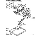 Kenmore 11076677100 top and console assembly diagram