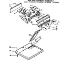 Kenmore 11076690100 top and console assembly diagram
