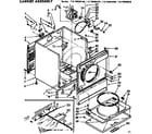 Kenmore 11076690100 cabinet assembly diagram