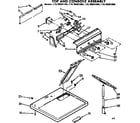 Kenmore 11076691400 top and console assembly diagram