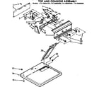 Kenmore 11076692100 top and console assembly diagram