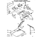 Kenmore 11076694100 top and console assembly diagram