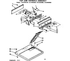Kenmore 11076784200 top and console assembly diagram