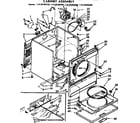 Kenmore 11076784100 cabinet assembly diagram