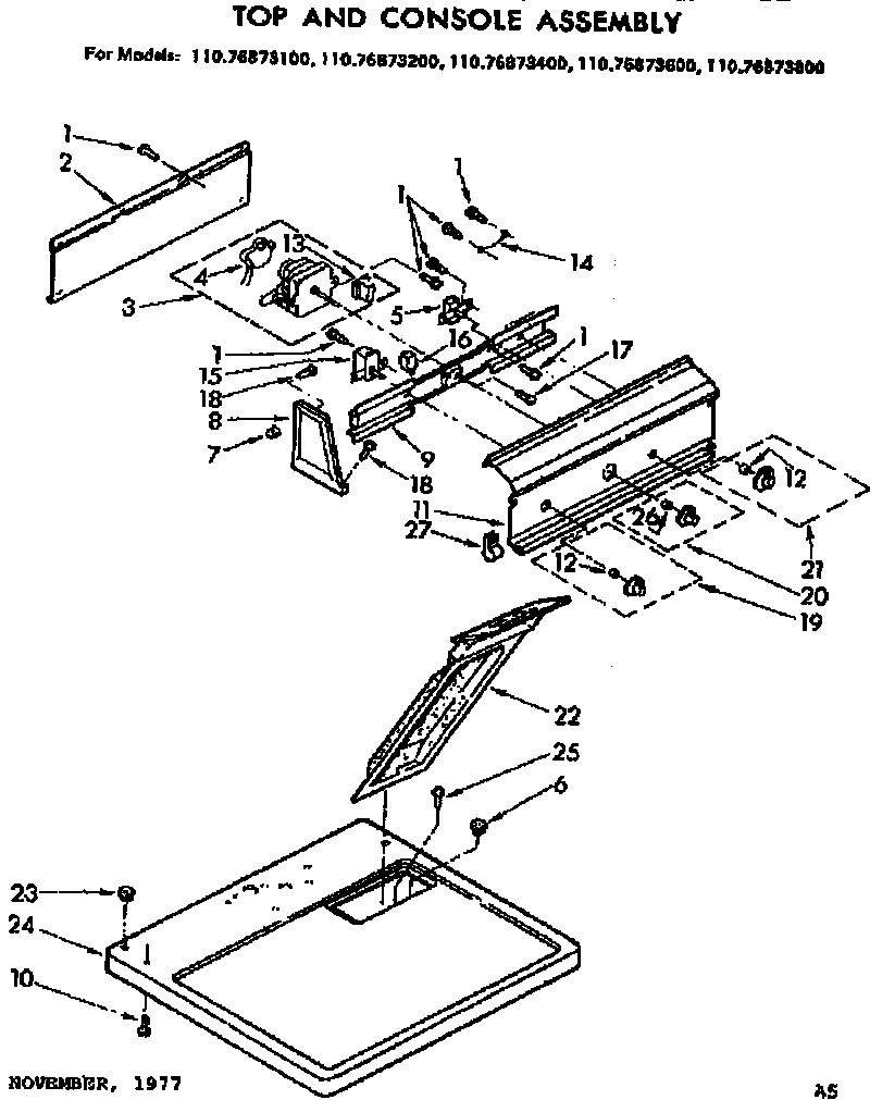 TOP AND CONSOLE ASSEMBLY