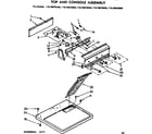 Kenmore 11076873100 top and console assembly diagram