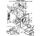 Kenmore 11076876600 cabinet assembly diagram