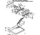Kenmore 11076884600 top and console assembly diagram