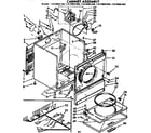 Kenmore 11076891800 cabinet assembly diagram
