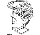 Kenmore 11076894610 top and console parts diagram