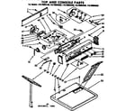 Kenmore 11076894430 top and console parts diagram
