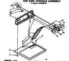 Kenmore 11076930100 top and console assembly diagram
