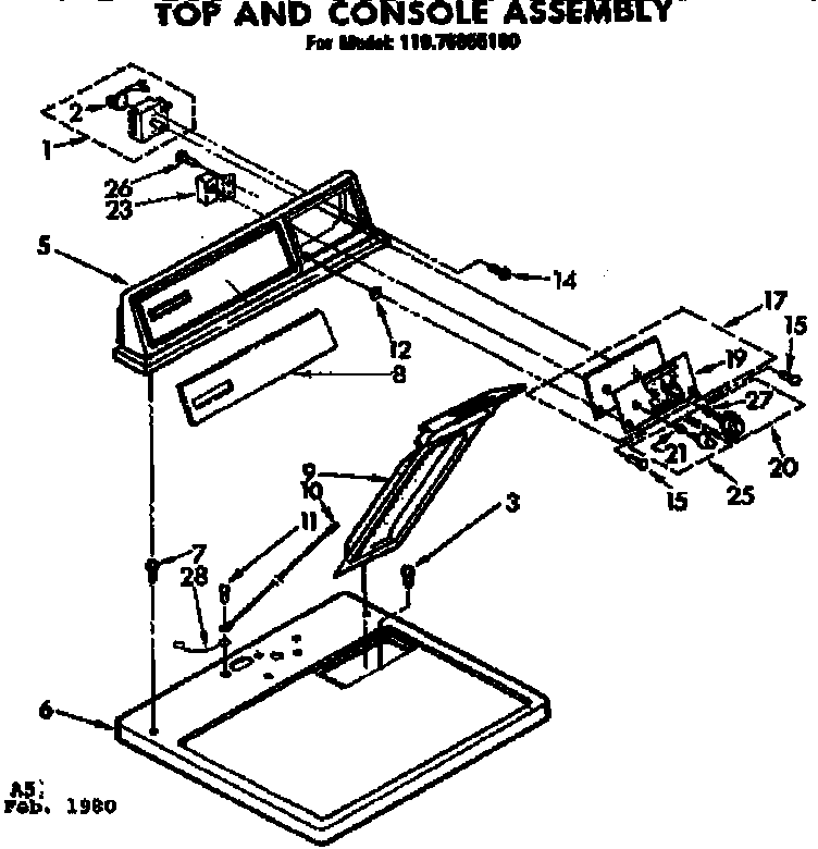 Top and console assembly