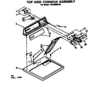 Kenmore 11076955110 top and console assembly diagram
