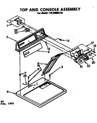 Top and console assembly