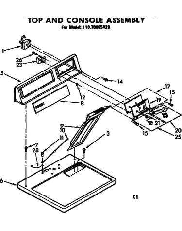 Top and console assembly