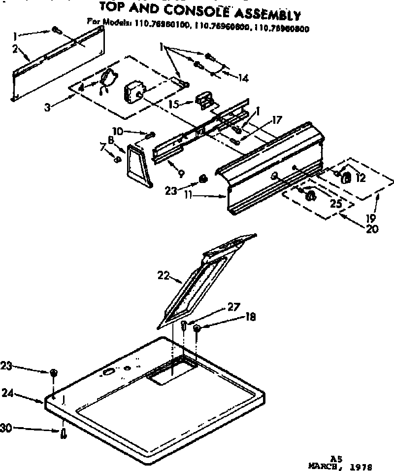 Top and console parts