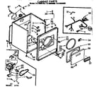 Kenmore 11076965600 cabinet parts diagram