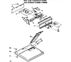 Kenmore 11076965800 top and console parts diagram